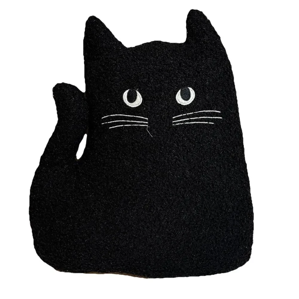 Target Bullseye Playground Halloween 2024 Black Sherpa Cat Decorative Pillow